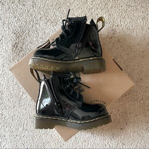 Doc Marten 1460 patent leather lace up boots
